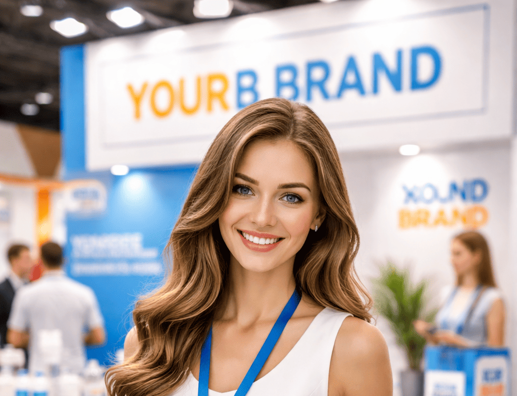 Brand ambassador durante evento promozionale aziendale