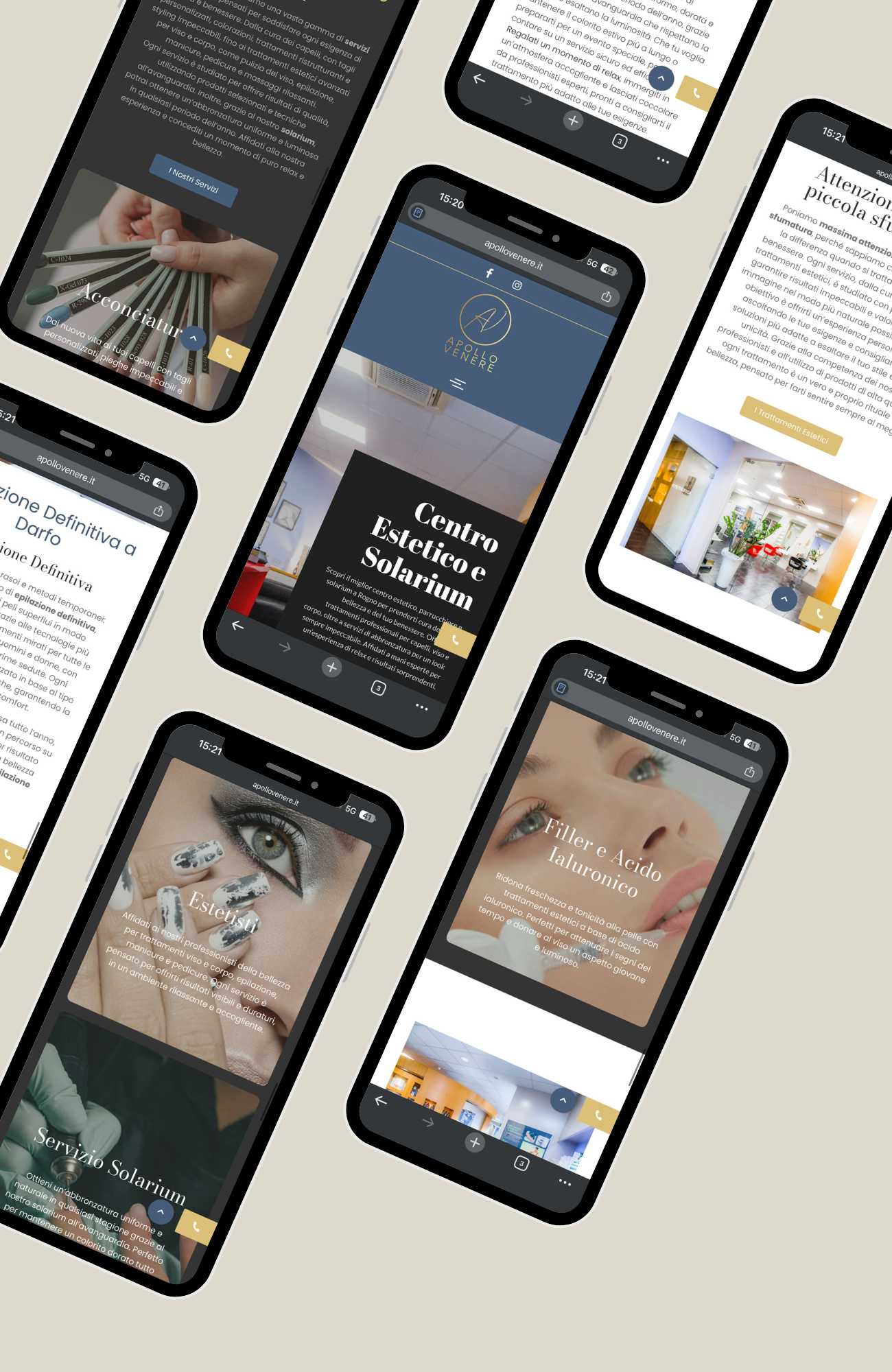 portoflio elab13, sito web mobile responsive di apollo & venere, Rogno