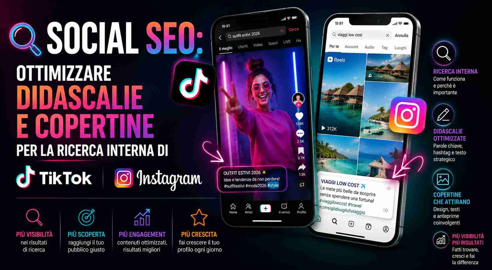 Social SEO: ottimizzare didascalie e copertine per la ricerca interna di TikTok e Instagram